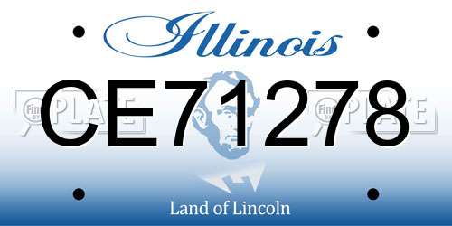CE71278 Illinois License Plate