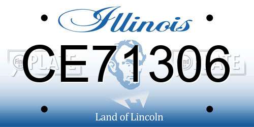 CE71306 Illinois License Plate