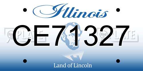 CE71327 Illinois License Plate