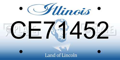 CE71452 Illinois License Plate