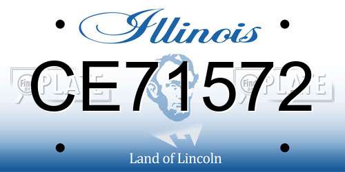 CE71572 Illinois License Plate