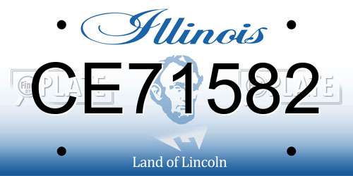 CE71582 Illinois License Plate