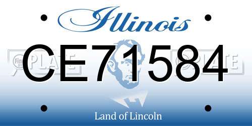 CE71584 Illinois License Plate