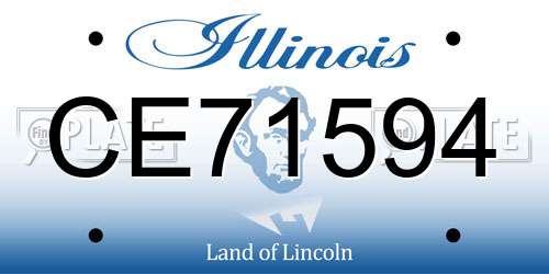 CE71594 Illinois License Plate