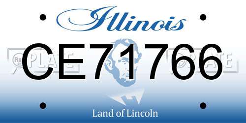 CE71766 Illinois License Plate
