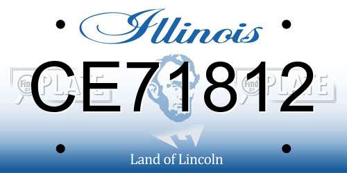 CE71812 Illinois License Plate