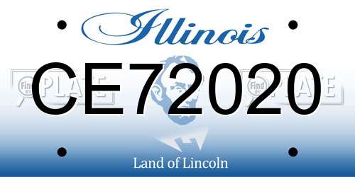 CE72020 Illinois License Plate