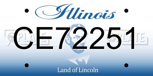 CE72251 Illinois License Plate