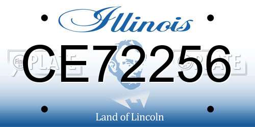 CE72256 Illinois License Plate