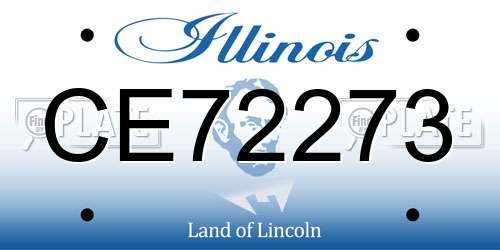 CE72273 Illinois License Plate