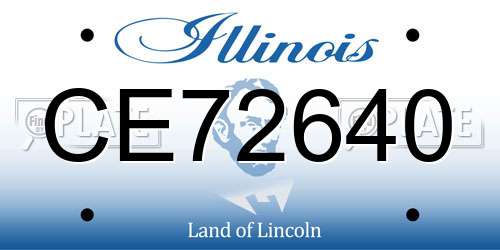 CE72640 Illinois License Plate