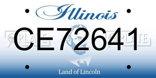 CE72641 Illinois License Plate