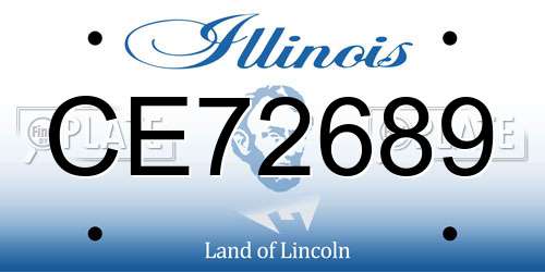 CE72689 Illinois License Plate