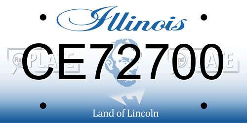 CE72700 Illinois License Plate