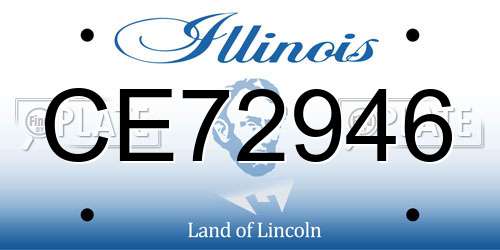 CE72946 Illinois License Plate