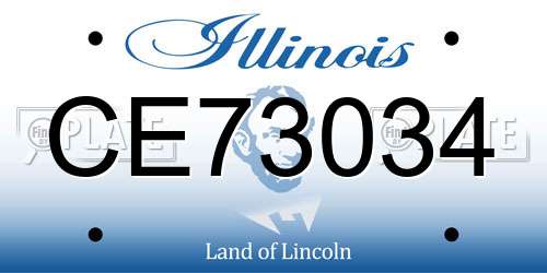 CE73034 Illinois License Plate