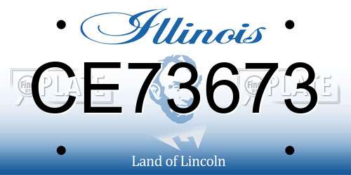 CE73673 Illinois License Plate