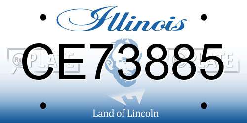 CE73885 Illinois License Plate