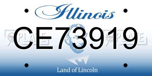 CE73919 Illinois License Plate