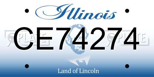CE74274 Illinois License Plate