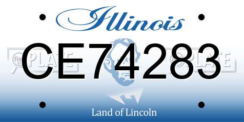 CE74283 Illinois License Plate