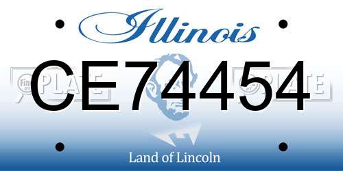 CE74454 Illinois License Plate