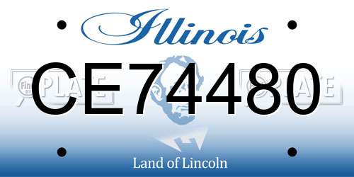 CE74480 Illinois License Plate