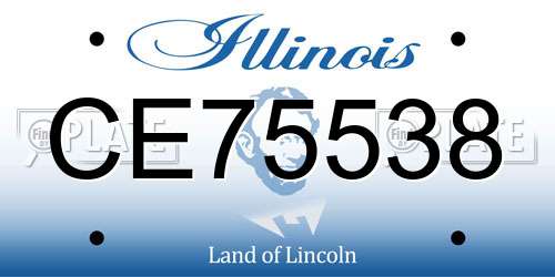 CE75538 Illinois License Plate