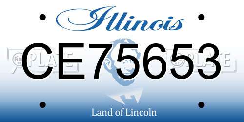 CE75653 Illinois License Plate