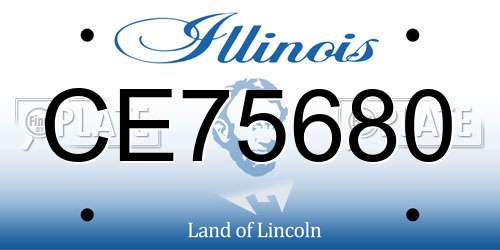 CE75680 Illinois License Plate