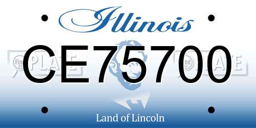 CE75700 Illinois License Plate