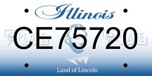 CE75720 Illinois License Plate