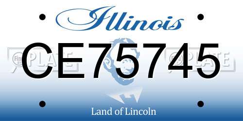 CE75745 Illinois License Plate