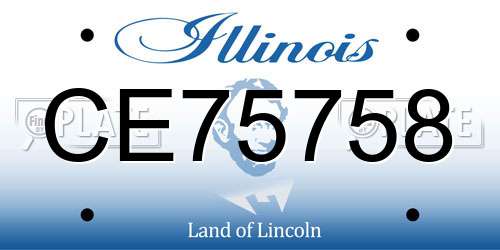 CE75758 Illinois License Plate