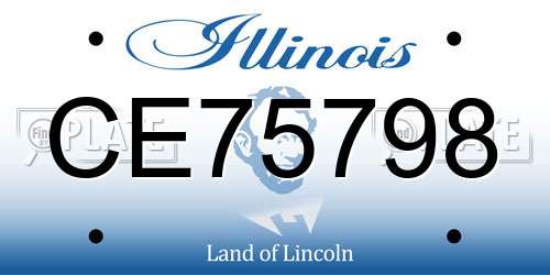 CE75798 Illinois License Plate