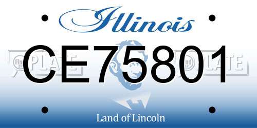 CE75801 Illinois License Plate