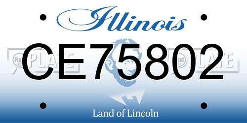 CE75802 Illinois License Plate