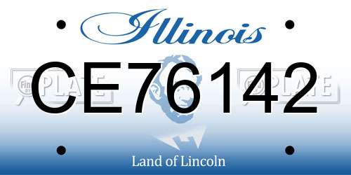 CE76142 Illinois License Plate