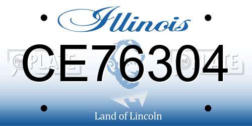 CE76304 Illinois License Plate