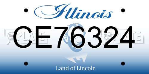 CE76324 Illinois License Plate