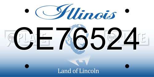 CE76524 Illinois License Plate