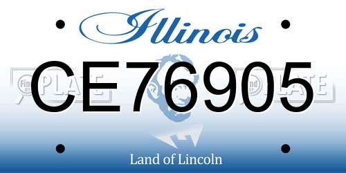 CE76905 Illinois License Plate