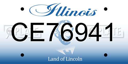 CE76941 Illinois License Plate