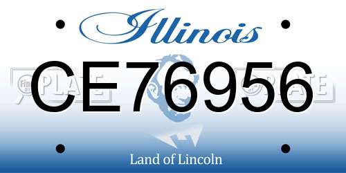 CE76956 Illinois License Plate