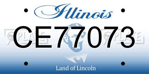 CE77073 Illinois License Plate