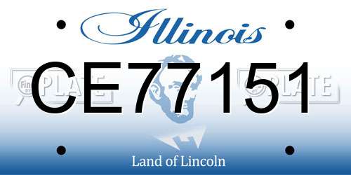 CE77151 Illinois License Plate