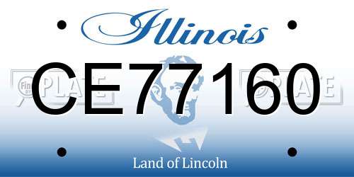 CE77160 Illinois License Plate