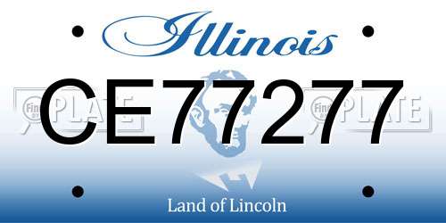 CE77277 Illinois License Plate