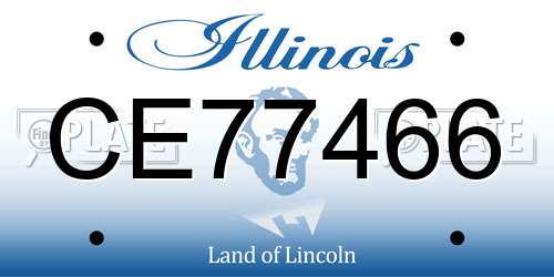 CE77466 Illinois License Plate