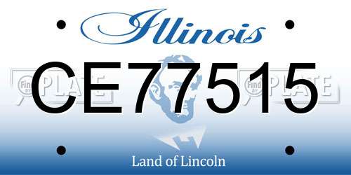 CE77515 Illinois License Plate